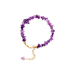 Load image into Gallery viewer, Amethyst Chips Chain Bracelet