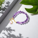 Load image into Gallery viewer, Amethyst Chips Chain Bracelet