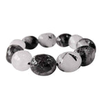 Load image into Gallery viewer, Black Routile Tumble Bracelet