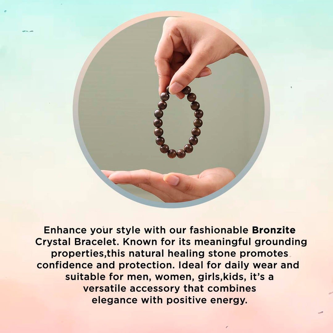 Bronzite Round Beads Bracelet