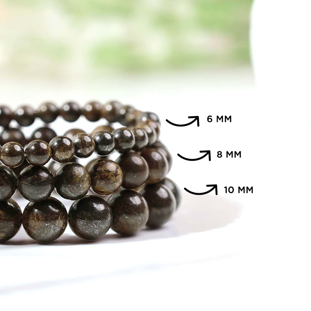 Bronzite Round Beads Bracelet