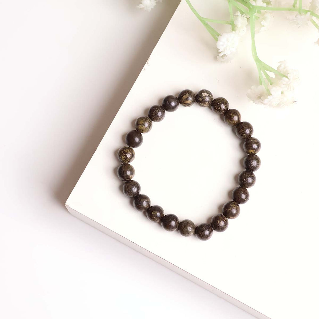 Bronzite Round Beads Bracelet
