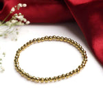 Load image into Gallery viewer, Golden Colour Hematite Faceted Round Beads Bracelet