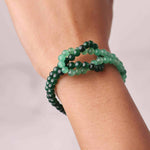 Load image into Gallery viewer, Green Jade & Green Aventurine Knot Bracelet 4mm