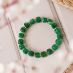 Load image into Gallery viewer, Green Onyx Box Faceted Bracelet