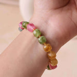 Load image into Gallery viewer, Multi Tourmaline Box Faceted Bracelet (Dyed)