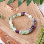 Load image into Gallery viewer, Multi Fluorite Small Tumble Bracelet