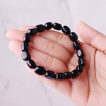 Load image into Gallery viewer, Black Obsidian Small Tumble Bracelet