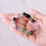 Load image into Gallery viewer, Multi Fluorite Small Tumble Bracelet