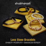 Load image into Gallery viewer, Lava Silver Metallic 8 mm Stone Bracelet