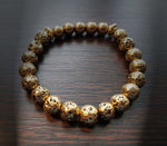 Load image into Gallery viewer, Lava Gold Metallic Bracelet 8 mm Stone Bracelet