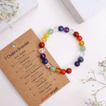 Load image into Gallery viewer, Seven Chakra Round Beads Bracelet