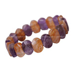 Load image into Gallery viewer, Amethyst and Citrine Oval Faceted Bracelet