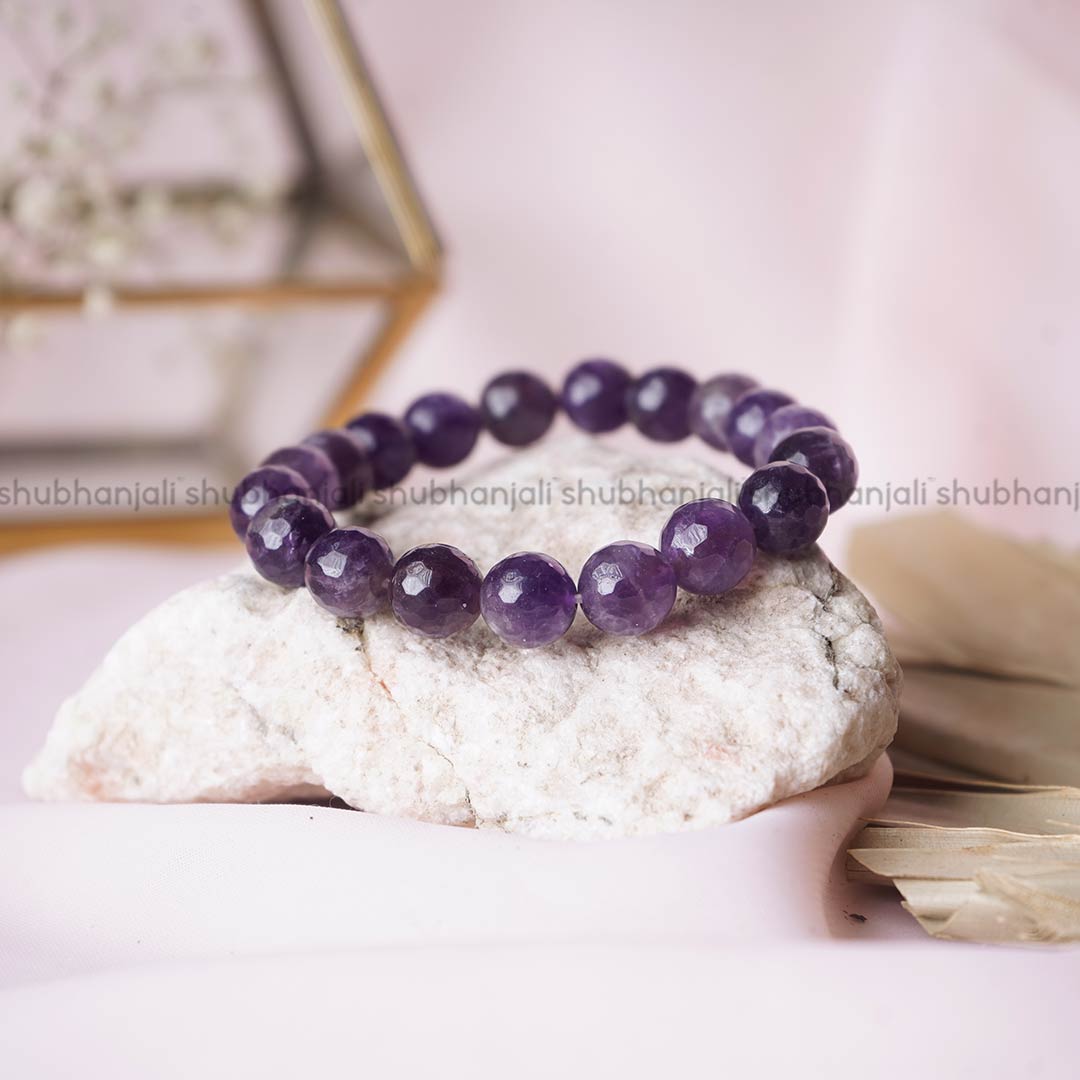 Amethyst Faceted Bracelet