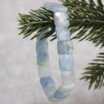 Load image into Gallery viewer, Aquamarine Square Shape Beads Bracelet