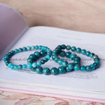 Load image into Gallery viewer, Blue Apatite Stone Elastic Beads Bracelet Use For Positivist, Strength
