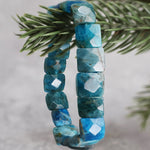Load image into Gallery viewer, Blue Apatite Square Shape Beads Bracelet