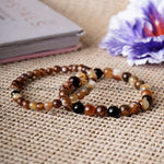 Load image into Gallery viewer, Brown Sulemani Hakik Round Beads Bracelet
