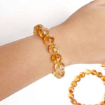Load image into Gallery viewer, Citrine Bracelet In Round Beads ( Dark )