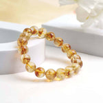 Load image into Gallery viewer, Citrine Bracelet In Round Beads ( Dark )