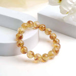 Load image into Gallery viewer, Citrine Bracelet In Round Beads ( Dark )