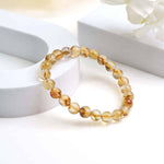 Load image into Gallery viewer, Citrine Bracelet In Round Beads ( Dark )
