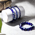 Load image into Gallery viewer, Evil Eye Round Beads Bracelet