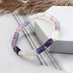 Load image into Gallery viewer, Multi Fluorite Rectangle Beads Bracelet