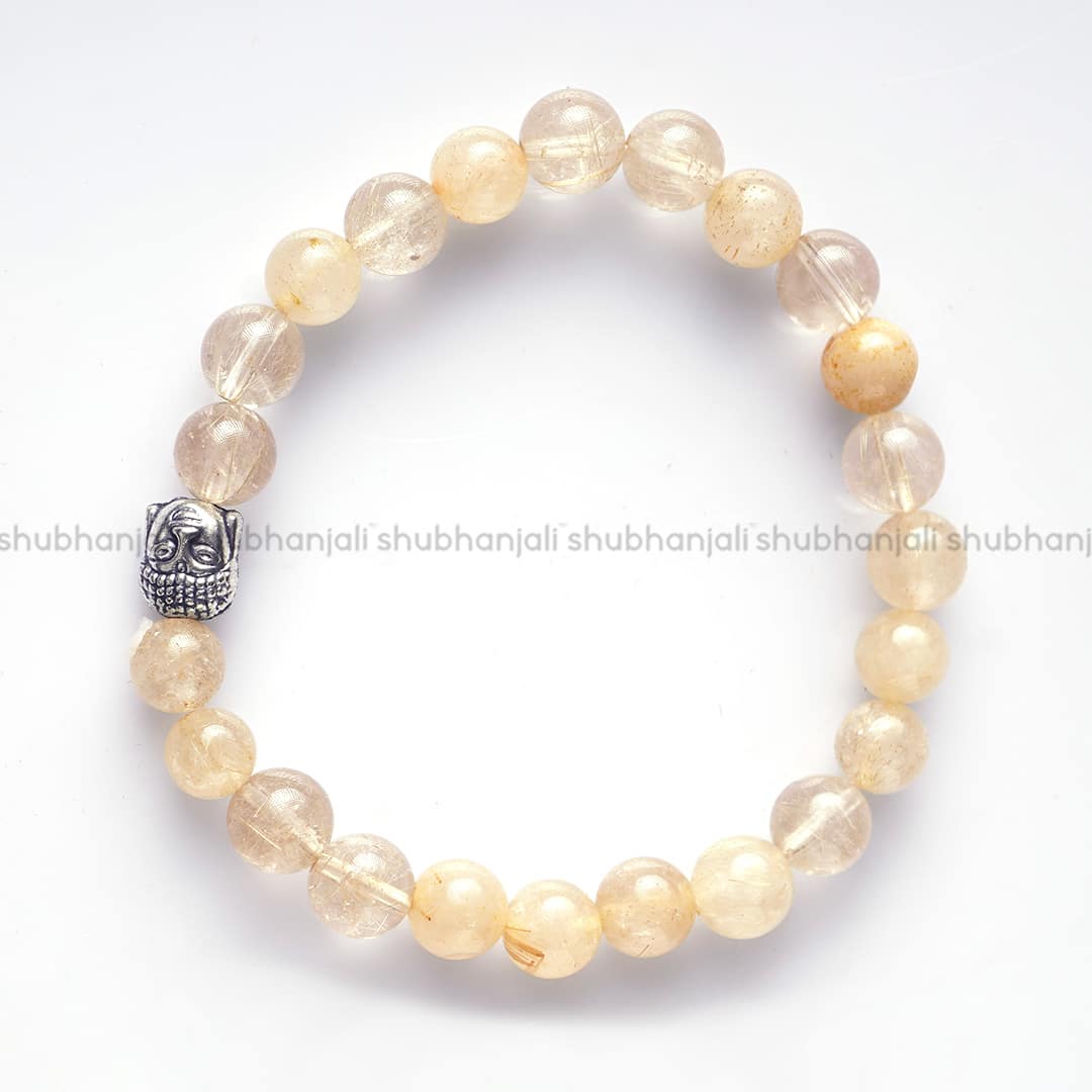 Golden Rutile Buddha Bracelet