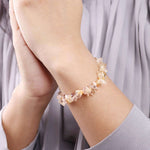 Load image into Gallery viewer, Golden Rutile Chips Stone Bracelet