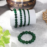 Load image into Gallery viewer, Green Jade Round Beads Bracelet
