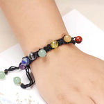 Load image into Gallery viewer, Knot Thread Bracelet for 7 Chakra Intention