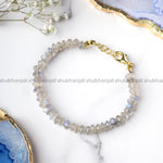 Load image into Gallery viewer, Labradorite Rondelle Shape Bracelet