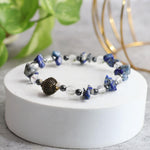 Load image into Gallery viewer, Lapis Lazuli Chips Magnetic Lock Bracelet