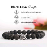Load image into Gallery viewer, Lava Buddha Bracelet