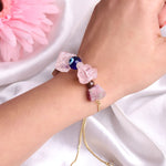 Load image into Gallery viewer, Love Bracelet In Raw Stone, Evil Eye Protection