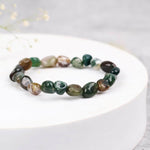 Load image into Gallery viewer, Moss Agate Small Tumble Bracelet
