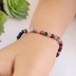 Load image into Gallery viewer, Multi Tourmaline Bracelet In 4mm Faceted Beads
