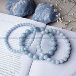 Load image into Gallery viewer, Angelite Round Beads Bracelet