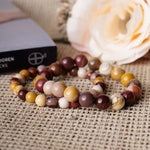 Load image into Gallery viewer, Mookaite Jasper Round Beads Bracelet