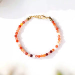 Load image into Gallery viewer, Red Carnelian Bracelet In 4mm Faceted Beads