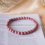 Load image into Gallery viewer, Rhodochrosite Round Beads Bracelet