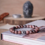 Load image into Gallery viewer, Rhodonite Buddha Bracelet