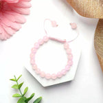 Load image into Gallery viewer, Rose Quartz Thread Bracelet 8mm