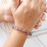 Load image into Gallery viewer, Strawberry Quartz Chips Stone Elastic Bracelet