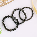 Load image into Gallery viewer, Silver Sheen Obsidian Bracelet