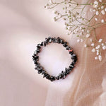 Load image into Gallery viewer, Snowflake Obsidian Chips Bracelet