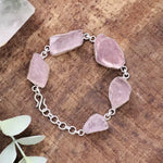 Load image into Gallery viewer, Rose Quartz Raw Bracelet
