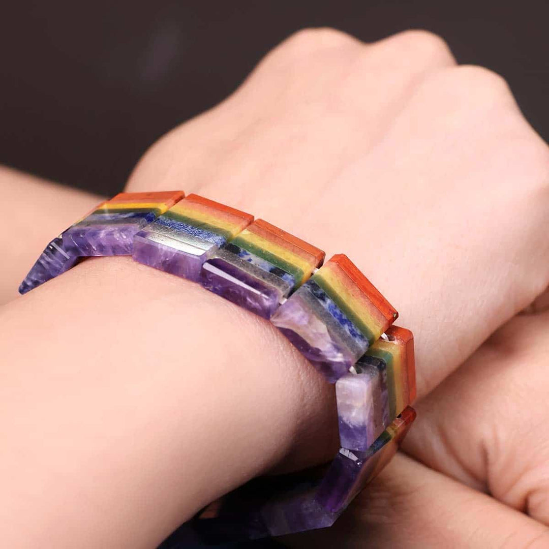 7 Chakra Rectangular Shape Bracelet