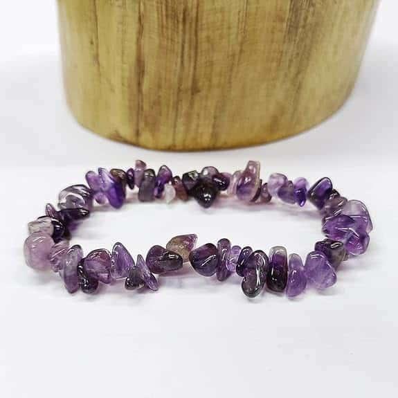 Amethyst Chips Elastic Bracelet